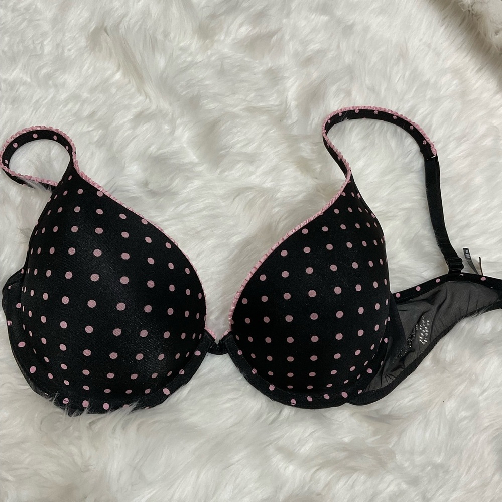 Sexy Little Things Victoria's Secret Black and Pink Polka Dot Panty - Picture 7 of 11